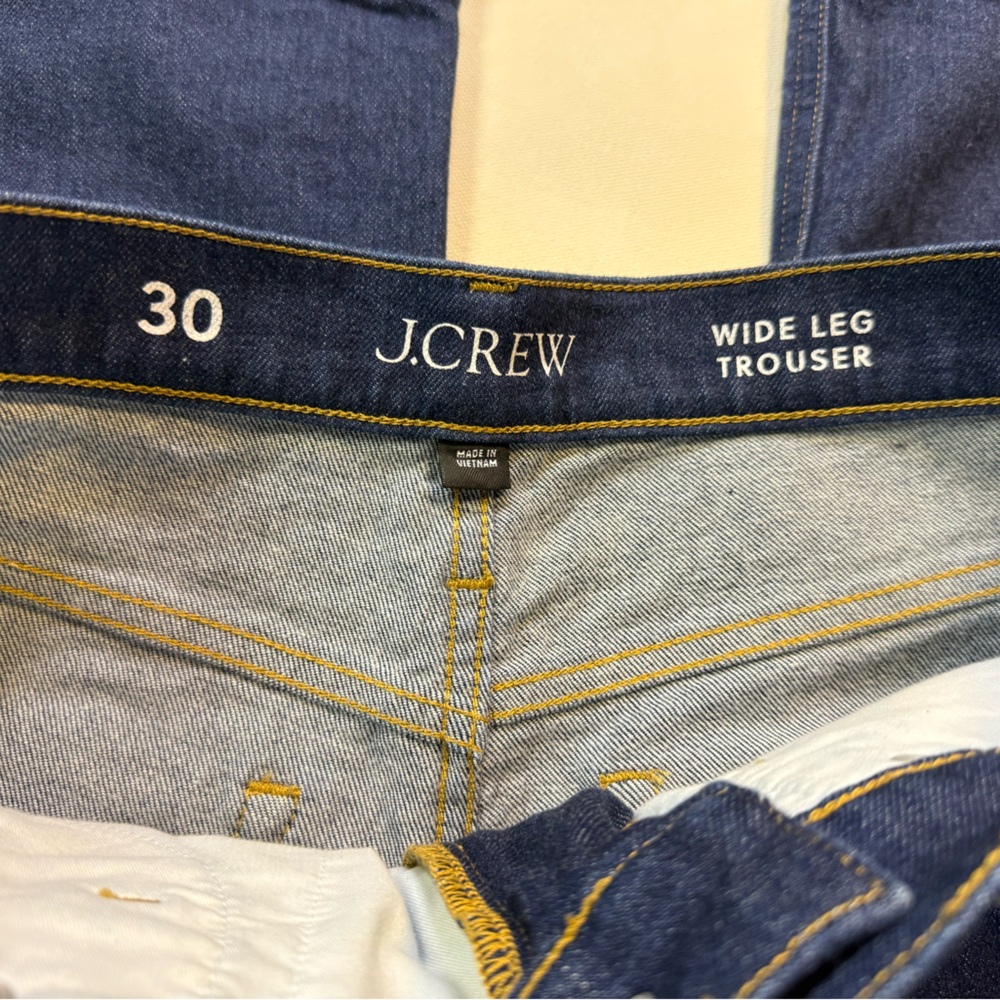J. Crew Women’s Wide Leg Trouser Jeans - Dark Blue